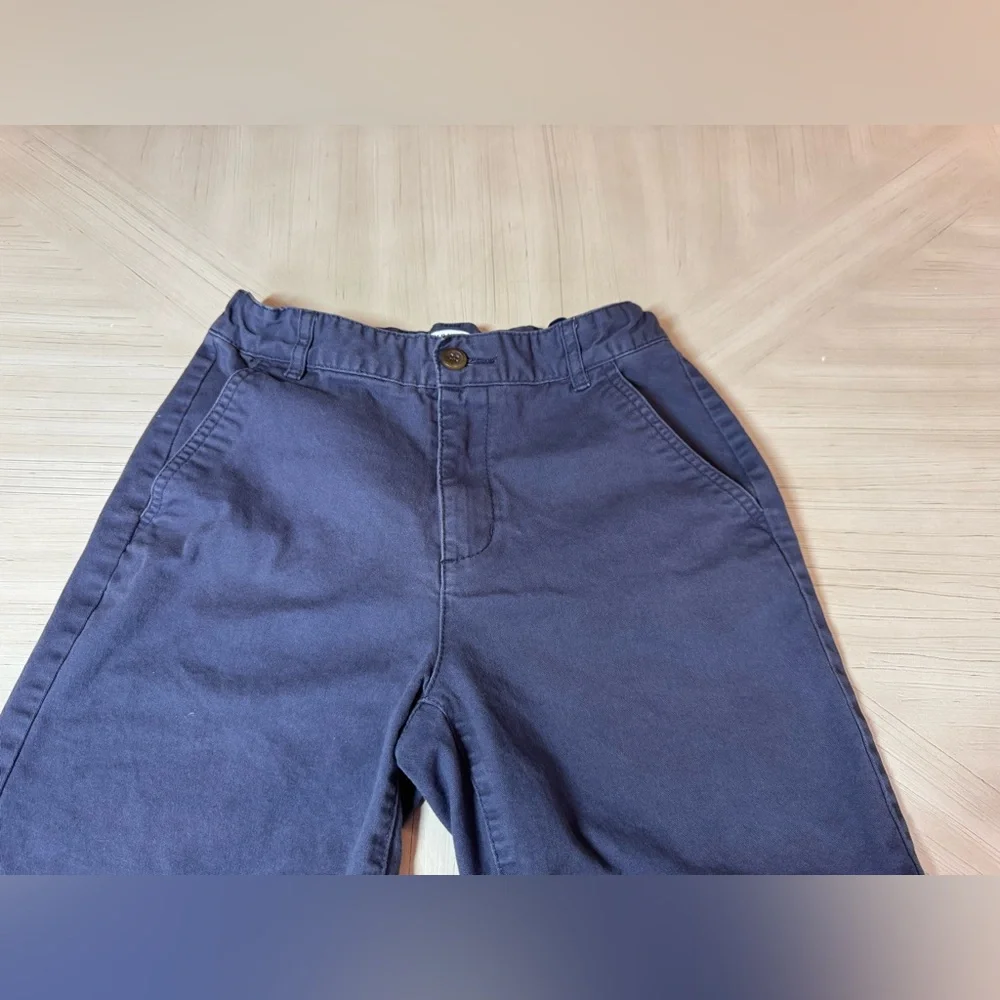 Old Navy Boys Twill Shorts Navy Blue Adjustable Waist Flex - Size 14